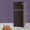 Picture of LG 398 L Frost Free Double Door 3 Star Convertible Refrigerator with Smart Inverter with Door Cooling+ Wi-Fi & Hygiene Fresh  (Russet Sheen, GL-T422VRSX)