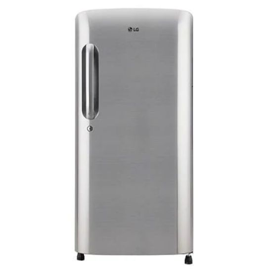 Picture of LG 201L, 5 Star, Smart Inverter Compressor, Smart Connect, With Base Stand Drawer, Shiny Steel Finish, Direct